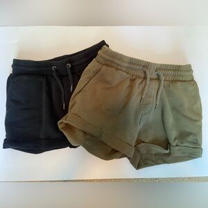 Amazon Women's Black and Olive Shorts